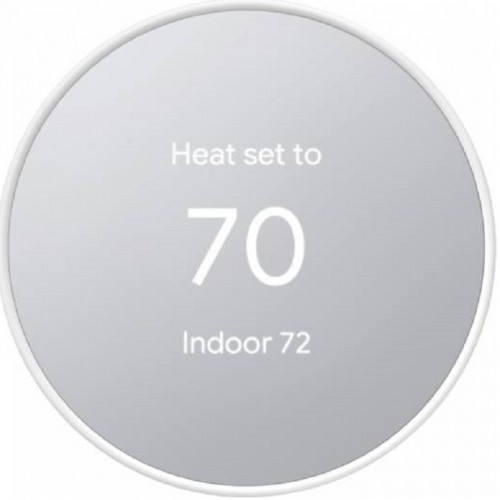Google GA01334 Nest Thermostat 4th Gen Programmable Smart Wi-Fi Thermostat -Snow