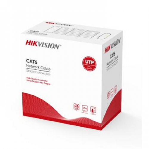 Hikvision DS-1LN6UTC0 CAT6 U/UTP Network Cable (Solid Copper, 0.515mm)