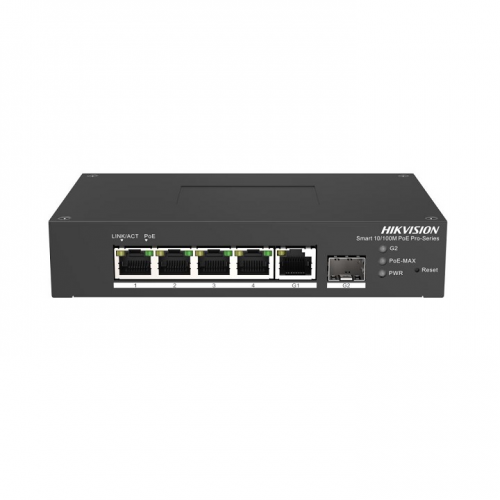 Hikvision DS-3T1306P-SI/HS 4 Port Fast Ethernet Smart Harsh POE Switch