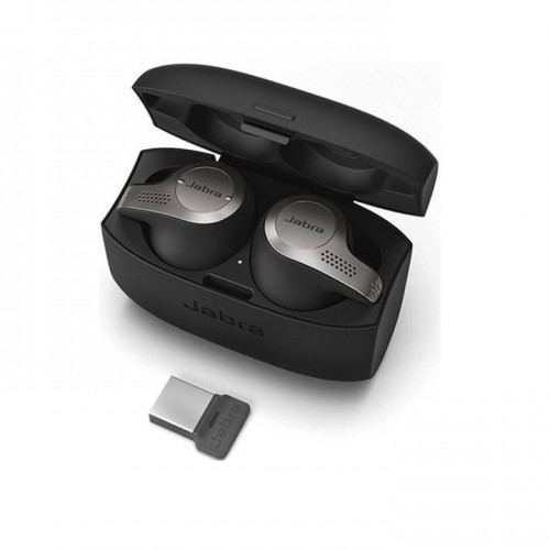 Jabra 6598-832-109 Evolve 65T Link 370 MS True Tireless Earbuds - Titanium Black