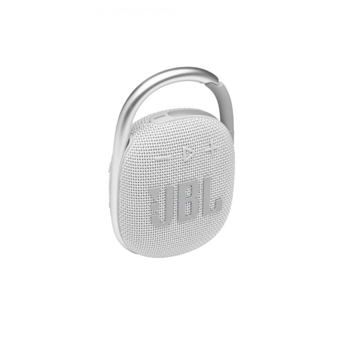 JBL Clip 4 Portable Bluetooth Speaker, White