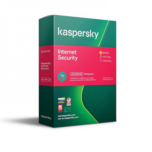 Kaspersky Internet Security, Antivirus Software Licence For 2 Devices 365 Days