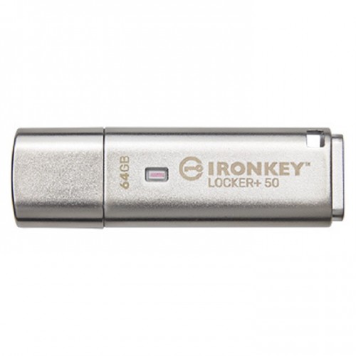 Kingston IKLP50/64GB IronKey Locker+ 50 USB Flash Drive