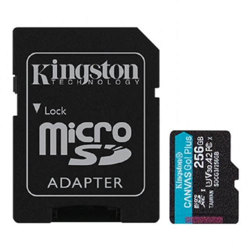 Kingston SDCG3/256GB Canvas Go! Plus microSD Memory Card With SD Adapter