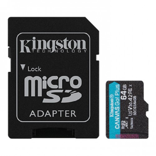 Kingston SDCG3/64GB Canvas Go! Plus microSD Memory Card With SD Adapter
