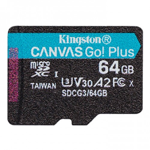 Kingston SDCG3/64GBSP Canvas Go! Plus microSD Memory Card Without SD Adapter