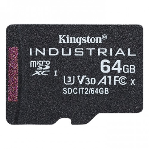 Kingston SDCIT2/64GBSP Industrial microSD Memory Card Without SD adapter
