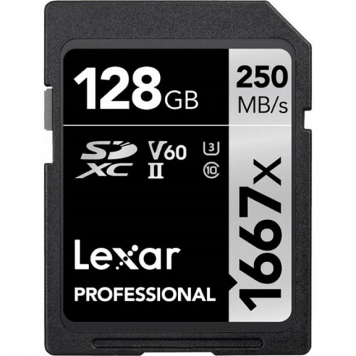 Lexar 128GB LSD128CB1667 Professional 1667x SDXC UHS-II Memory Card