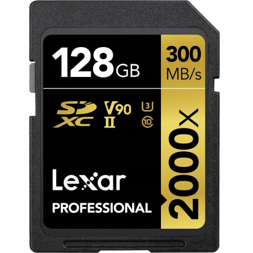 Lexar 128GB LSD2000128G-BNNNG Professional 2000x SDHC UHS-II Memory Card