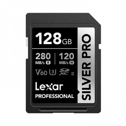 Lexar 128GB LSDSIPR128G-BNNNG Professional SILVER PRO SDXC UHS-II Card