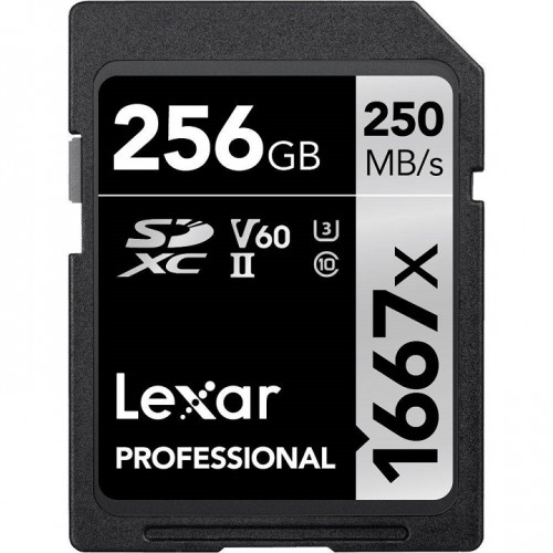 Lexar 256GB LSD256CB1667 Professional 1667x SDXC UHS-II Memory Card