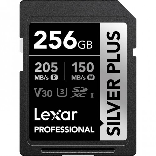 Lexar 256GB LSDSIPL256G-BNNNG Silver Plus UHS-I SD Card