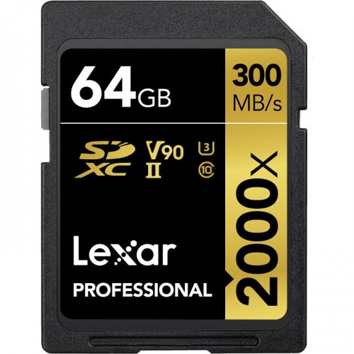 Lexar 64GB LSD2000064G-BNNNG Professional 2000x SDHC UHS-II Memory Card