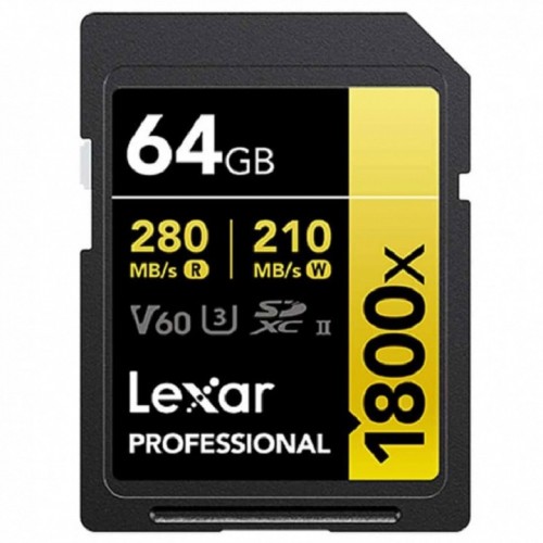 Lexar 64GB LSD1800064G-BNNNG Professional 1800x SDXC UHS-II Card