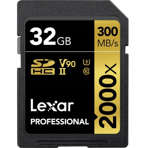 Lexar 32GB LSD2000032G-BNNNG Professional 2000x SDHC UHS-II Memory Card