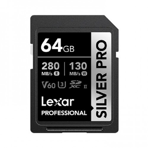 Lexar 64GB LSDSIPR064G-BNNNG Professional SILVER PRO SDXC UHS-II Card