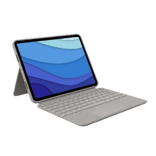 Logitech Combo Touch for iPad Pro Keyboard and Folio Case With Trackpad - Sand US International (Qwerty) For iPad Pro 11-inch (1st, 2nd, 3rd & 4th gen) - 920-010256