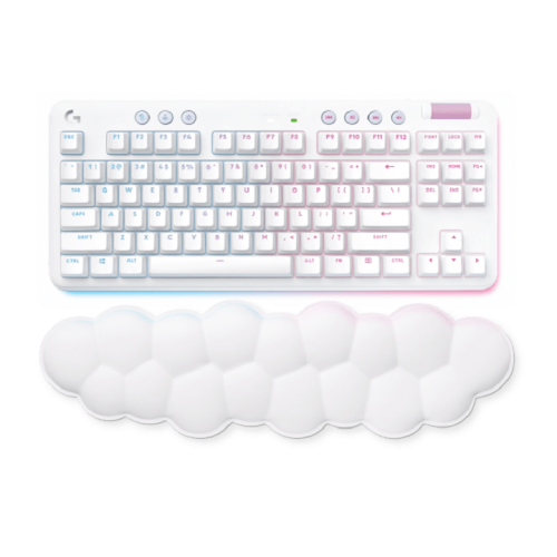 Logitech G715 Wireless Gaming Keyboard and Palmrest - White Dansk/ Norsk/ Svenska/ Suomalainen (Qwerty) Tactile - 920-010462