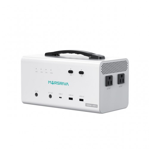 Marsriva MP3 300W Portable Power Station Capacity: 153.6Wh (12.8V / 12000mAh) - White