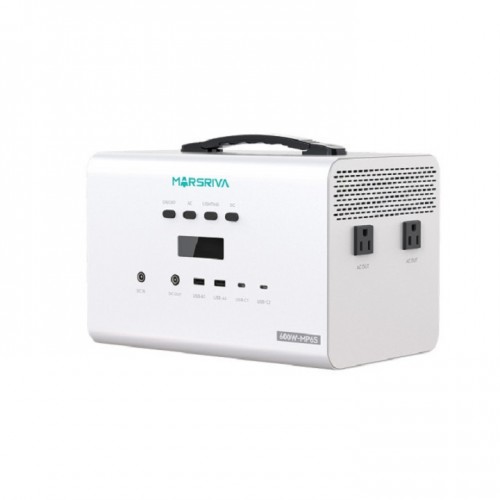 Capacité de la centrale électrique portable Marsriva MP6S 600 W : 268,8 Wh (22,4 V/12 000 mAh) - Blanc