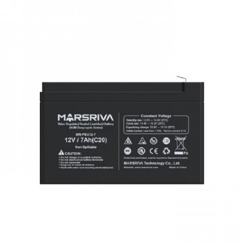 Marsriva MR-PBU12-7 Valve Regulated Sealed Lead-Acid Battery 12V / 7Ah(C20)