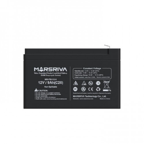 Marsriva MR-PBU12-9 Valve Regulated Sealed Lead-Acid Battery 12V / 9Ah(C20)