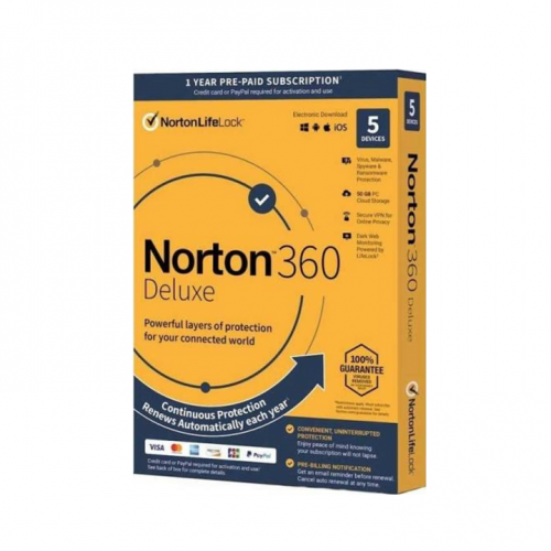 Norton 360 Deluxe Digital Download 5 Devices