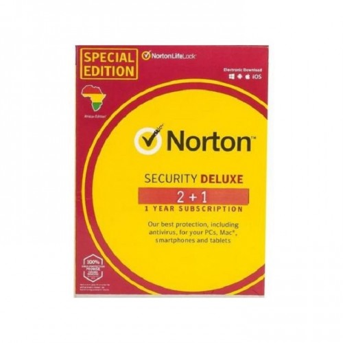 Norton Security Deluxe, 3 utilisateurs, abonnement de 1 an, édition africaine