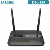 D-Link DSL-124 Wireless N 300 ADSL2+ 4-Port Router