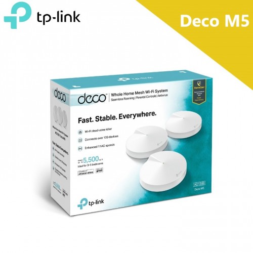 TPLink DECO M5 AC1300 Whole Home Mesh Wi-Fi System -3-Pack