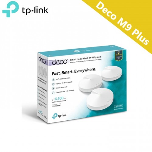 TPLink DECO M9 Plus AC2200 Smart Home Mesh Wi-Fi System - 3 Pack