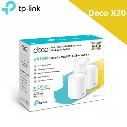 TPLink DECO X20 AX1800 Whole Home Mesh Wi-Fi 6 System - 3-Pack