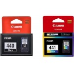 Canon 440 Black and 441 Tricolor Ink Cartridges 