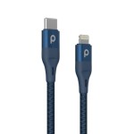 Porodo PD-CLBRPD12-BU Braided USB-C to Lightning Cable PD 1.2M 9V(Aluminum)