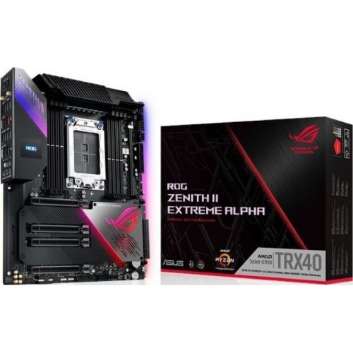 Asus (90MB14K0-M0EAY0) ROG Zenith II Extreme Alpha - Chipset AMD TRX40, Socket STRX4, Max Memory 256GB 8x DDR4 DIMM, PCIe 4.0, E-ATX Motherboard