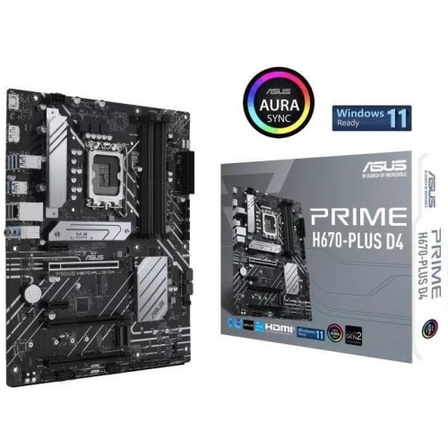 ASUS 90MB18W0-M0EAY0 Prime H670-PLUS D4 Motherboard