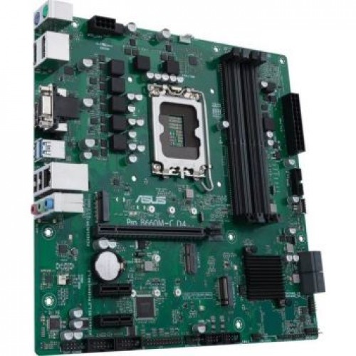 Asus 90MB19B0-M0EAYC Pro B660M-C D4 CSM Mic-ATX Carte mère, prise LGA 1700, DDR4, PCIe 4.0, deux emplacements M.2