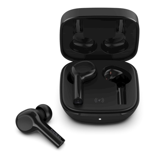 Belkin AUC002glBK True Wireless Earbuds, Noise Cancellation