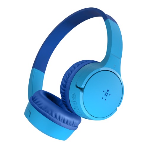Belkin Headphone BL-HS-BT-002-BLU SoundForm Mini Wireless On-Ear Headphones for Kids - AUD002btBL