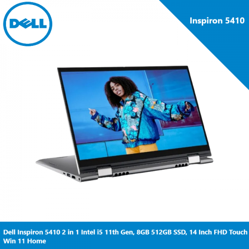 Dell Inspiron 5410 2 en 1 Intel i5 11e génération, 8 Go 512 Go SSD, 14 pouces FHD Touch Win 11 Home