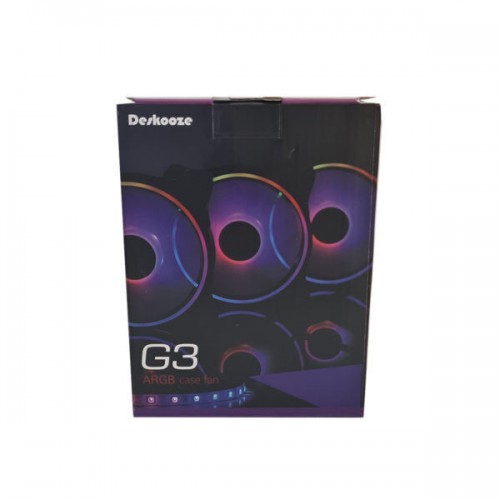 DESKOOZE Addressable RGB 3xFAN 120mm KIT WITH LED STRIP G3
