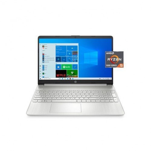 HP 15.6" FHD, Ryzen 5-5500, 8GB RAM, 256GB SSD, Silver, Windows 10 Home, 15-ef2127wm