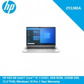 HP 2Y2J8EA 630 G8 Intel® Core™ I5 1135G7, 8GB RAM, 256GB SSD, 13.3"FHD, Windows 10 Pro 1 Year Warranty