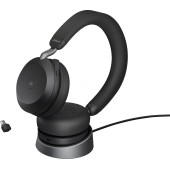 Jabra (27599-989-889) Evolve2 75 UC Bluetooth Headset, USB-C, Charging Stand