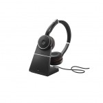 Jabra (7599-832-199) Evolve 75 MS Duo Bluetooth Headset & Stand, Skype for Business
