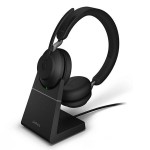  Jabra Evolve2 65 Link380c MS Stereo Black Headset with Desk Stand (26599-999-889) Certified for Microsoft Teams