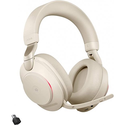 جابرا Evolve2 85 - حامل ستيريو USB-C MS Teams - سماعة رأس لاسلكية/سماعات موسيقى بيج