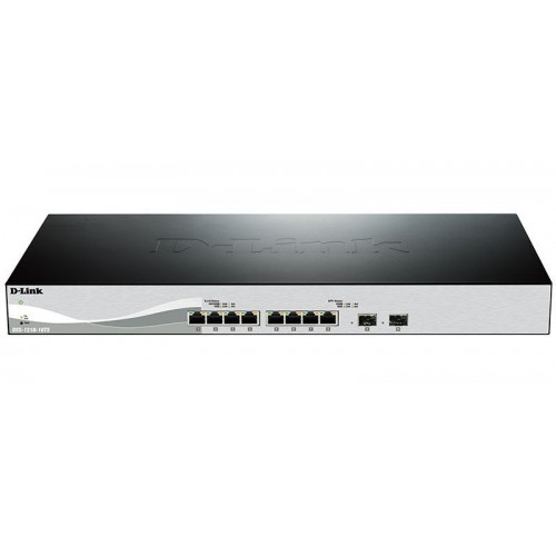 D-Link (DXS-1210-10TS) Commutateur intelligent 10G à 8 ports 10GBASE-T et 2 ports combinés 10GBASE-T/SFP+