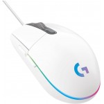 Logitech (910-005824) G102 LightSync RGB Lighting 6 Programable buttons Wired Gaming Mouse (White)
