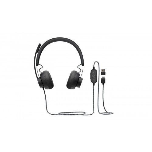 Logitech Zone Wired UC Casque Arceau Noir - 981-000875